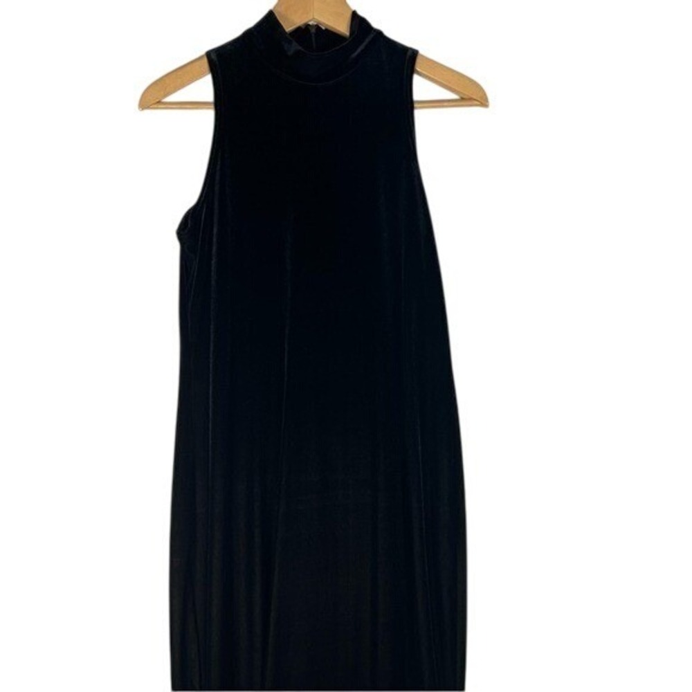 Danielle Casey Black Velvet Sleeveless Maxi Dress Size 12